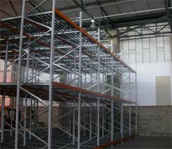 push back design racking